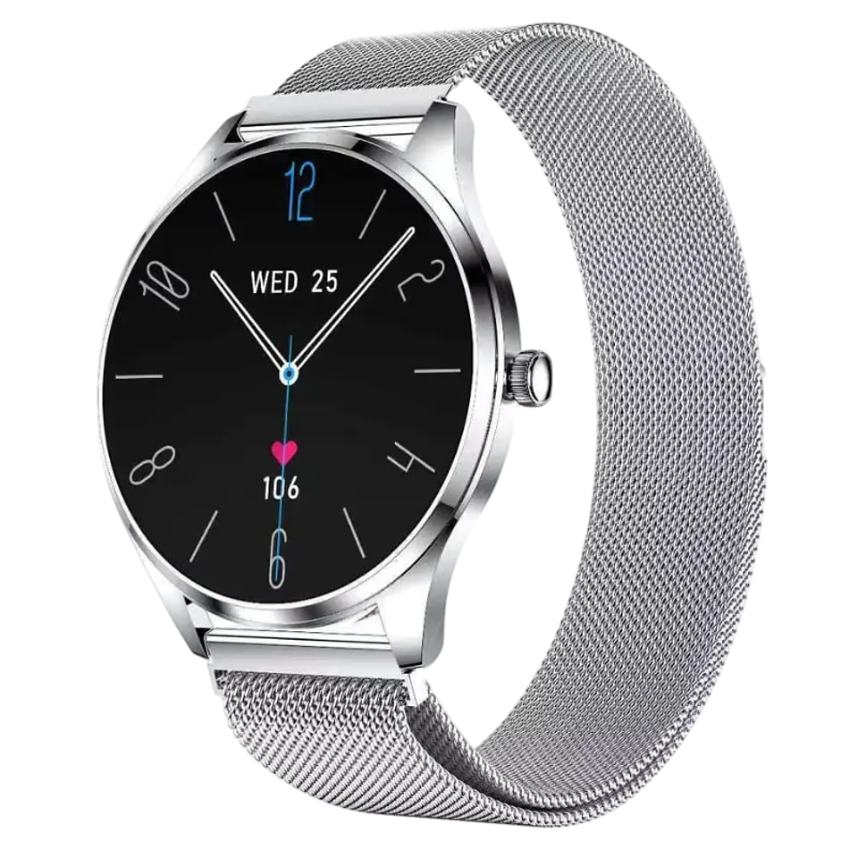 TN99 Smartwatch con Correa Milanesa Plata Llamadas BT 1