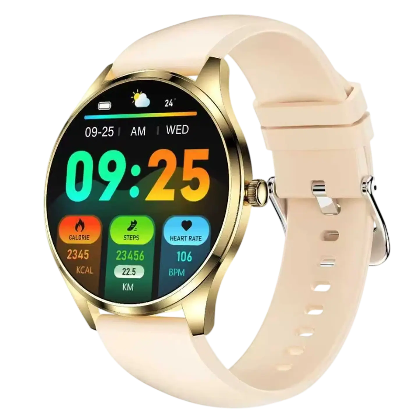 TN99 Smartwatch con Correa de Silicona Dorado Pantalla AMOLED 1,43 pulgadas 1