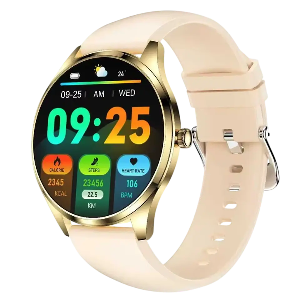 TN99 Smartwatch con Correa de Silicona Dorado Pantalla AMOLED 1,43 pulgadas 1