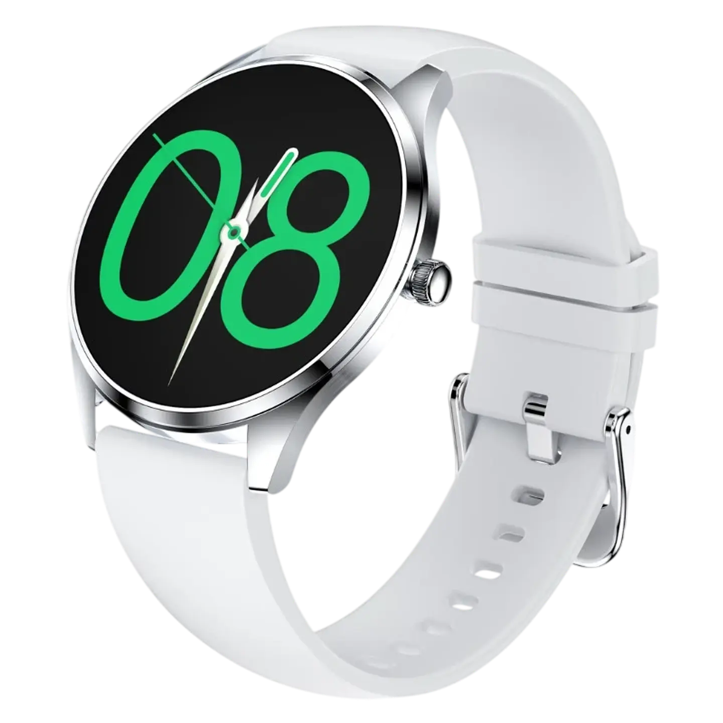 TN99 Smartwatch con Correa de Silicona Plata Monitoreo de Frecuencia Cardíaca 1