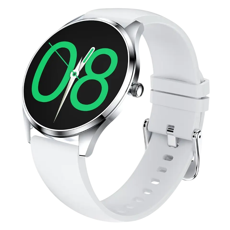 TN99 Smartwatch con Correa de Silicona Plata Monitoreo de Frecuencia Cardíaca 1