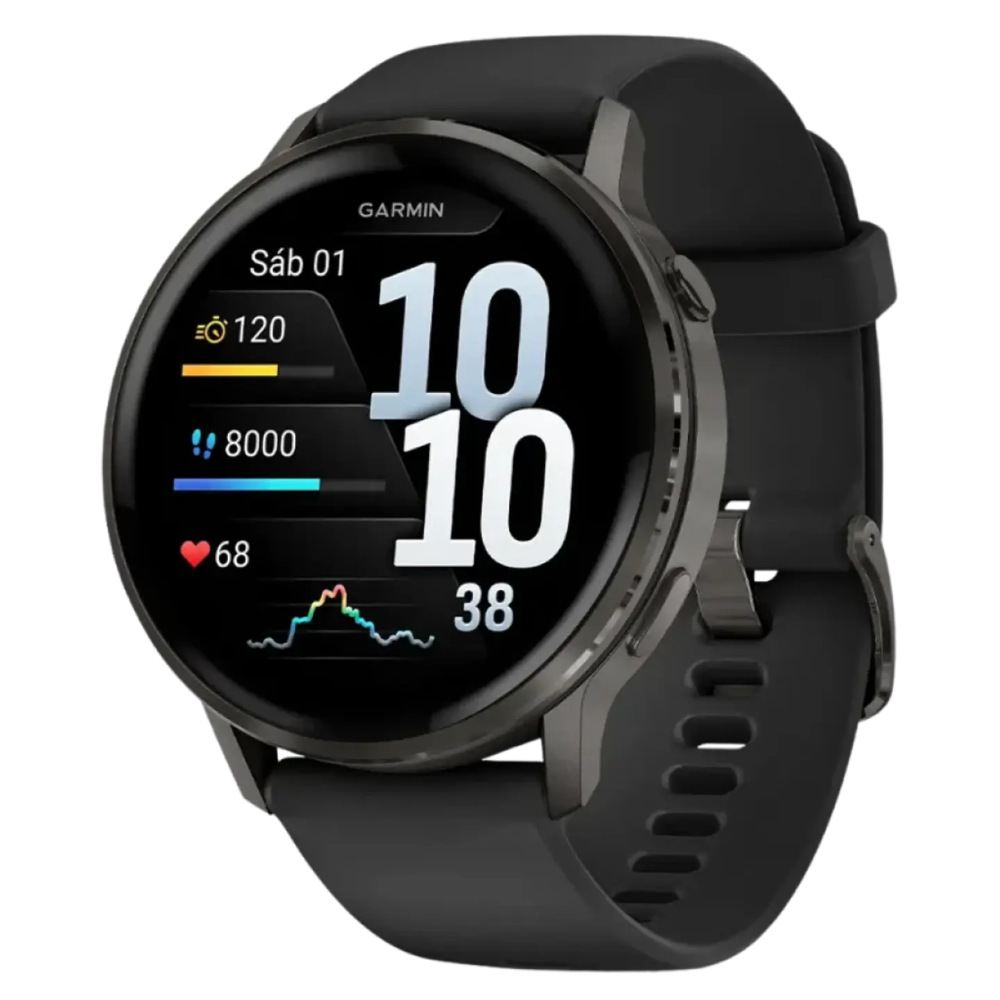 Garmin Venu 4 45 mm Negro con Correa negra 1