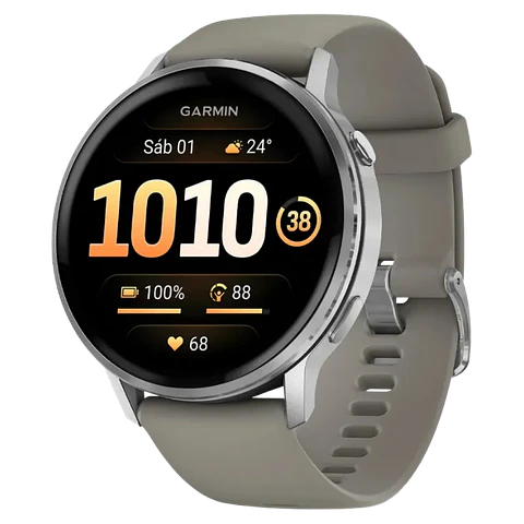 Garmin Venu 4 45 mm Plata con Correa Gris