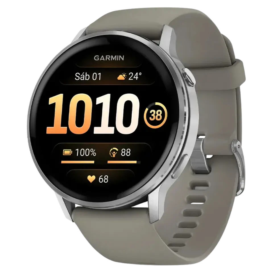 Garmin Venu 4 45 mm Plata con Correa Gris 1