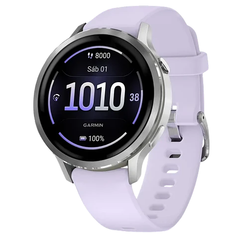Garmin Venu 4 41 mm Plata con Correa Lila