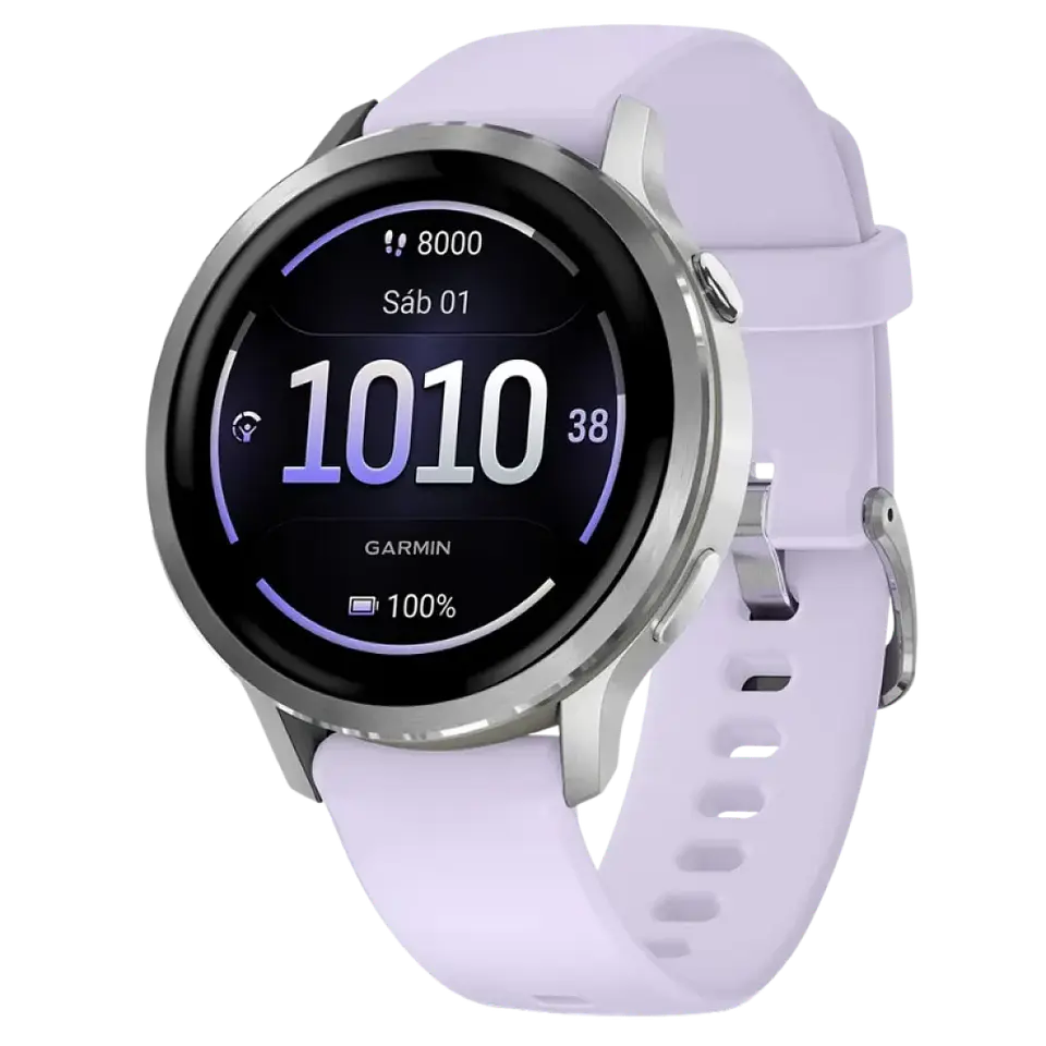 Garmin Venu 4 41 mm Plata con Correa Lila 1