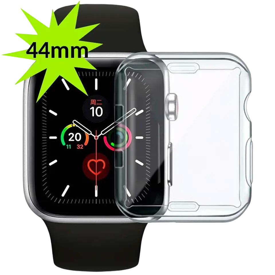 Funda de silicona Apple Watch 44mm - Compatible con Apple Watch 4/5/6/SE 1