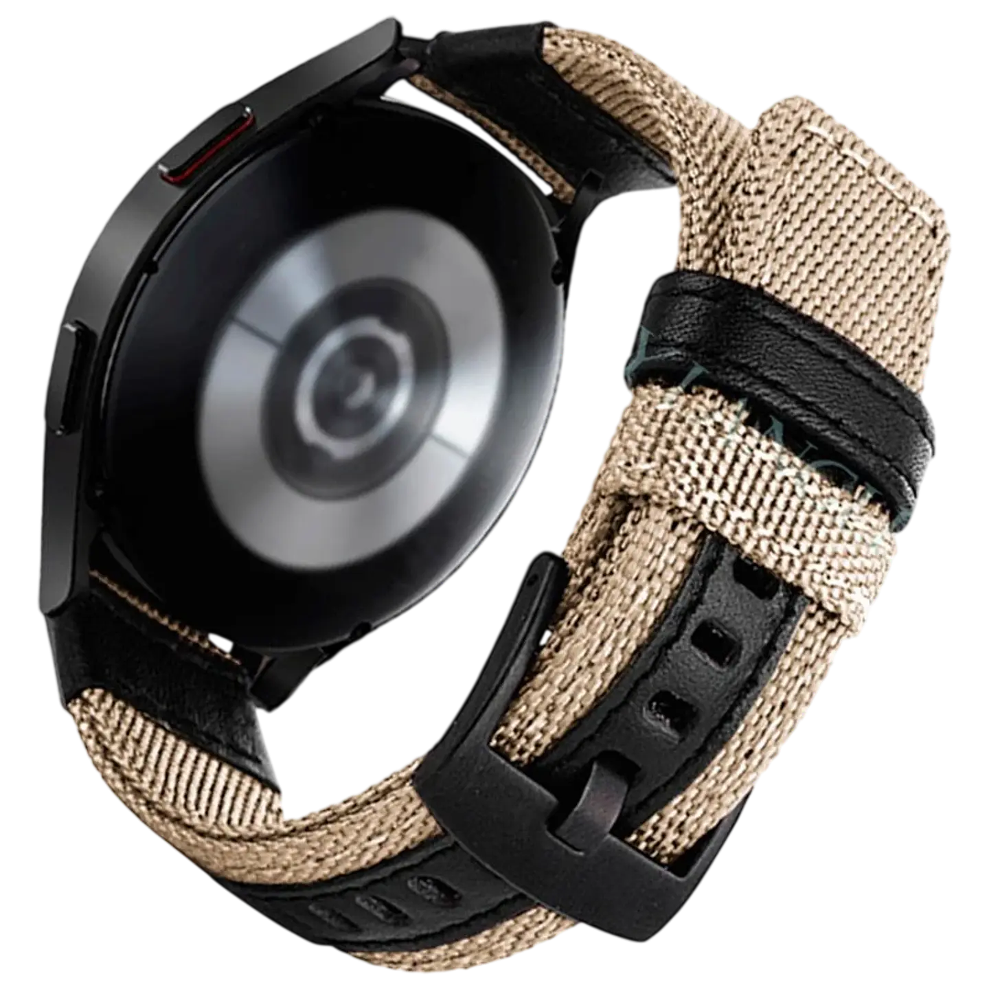 Correa Universal Nailon Ajustable 20mm Caqui para Smartwatch Xiaomi/Amazfit/Samsung/Huawei/Realme/Ticwatch 1