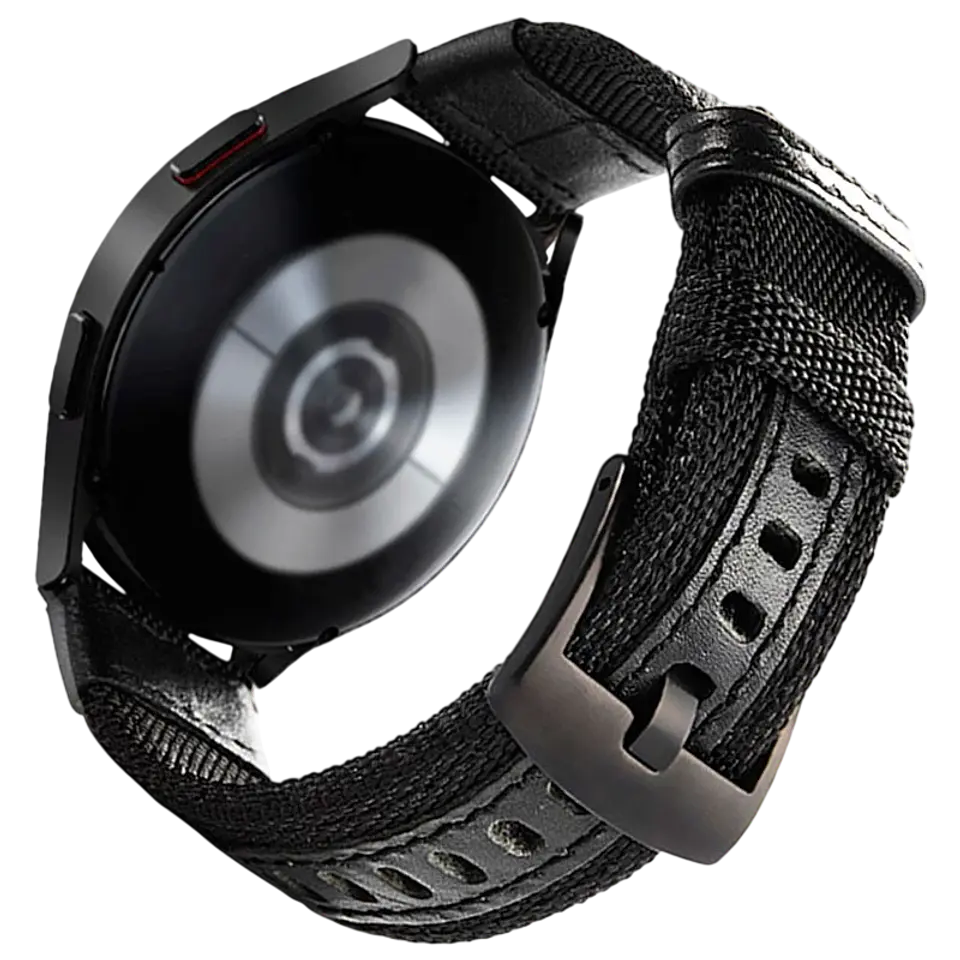Correa Universal Nailon Ajustable 20mm Negra para Smartwatch Xiaomi/Amazfit/Samsung/Huawei/Realme/Ticwatch 1