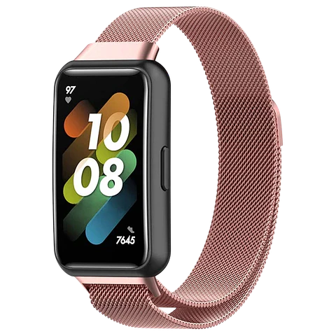 Correa Huawei Band 7 Milanesa Magnética Rosa