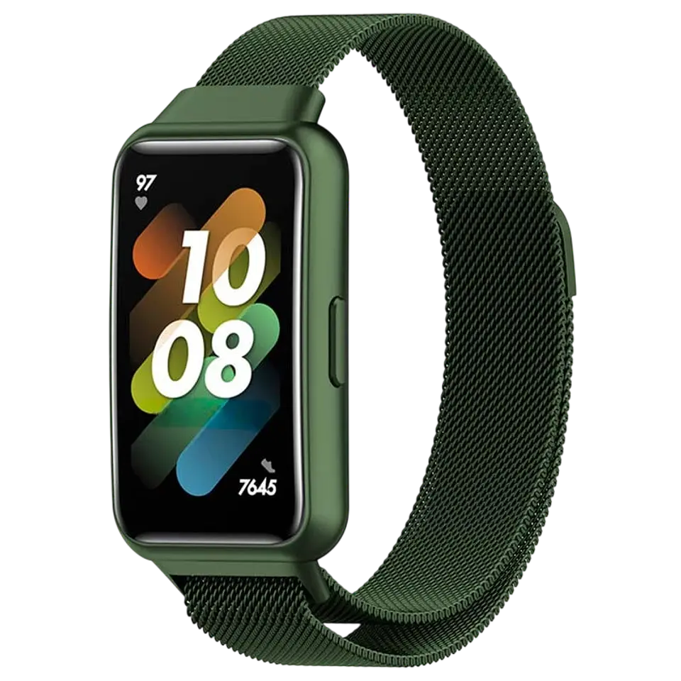 Correa Huawei Band 7 Milanesa Magnética Verde Bosque 1
