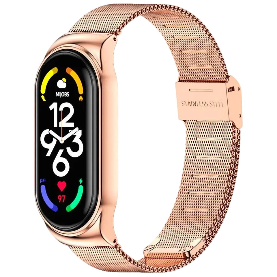 Correa Xiaomi Smart Band 7 Milanesa Clip Dorado Rosa 1
