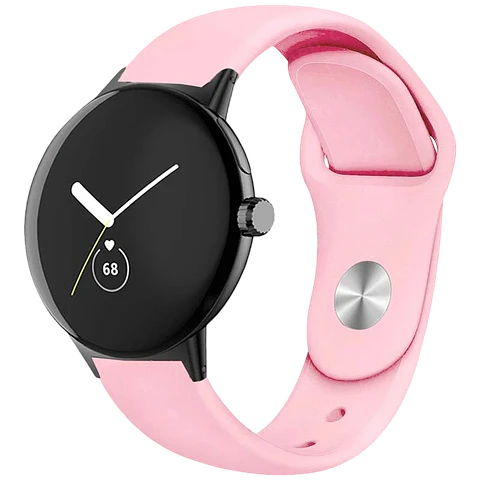 Correa Universal Elegance Silicona 20mm Rosa para Smartwatch Xiaomi/Amazfit/Samsung/Huawei/Realme/Ticwatch