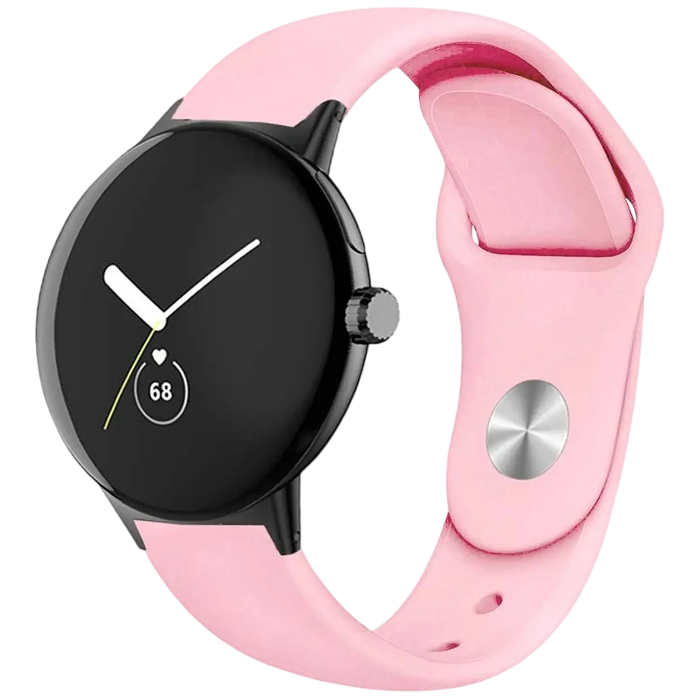 Correa Universal Elegance Silicona 20mm Rosa para Smartwatch Xiaomi/Amazfit/Samsung/Huawei/Realme/Ticwatch 1