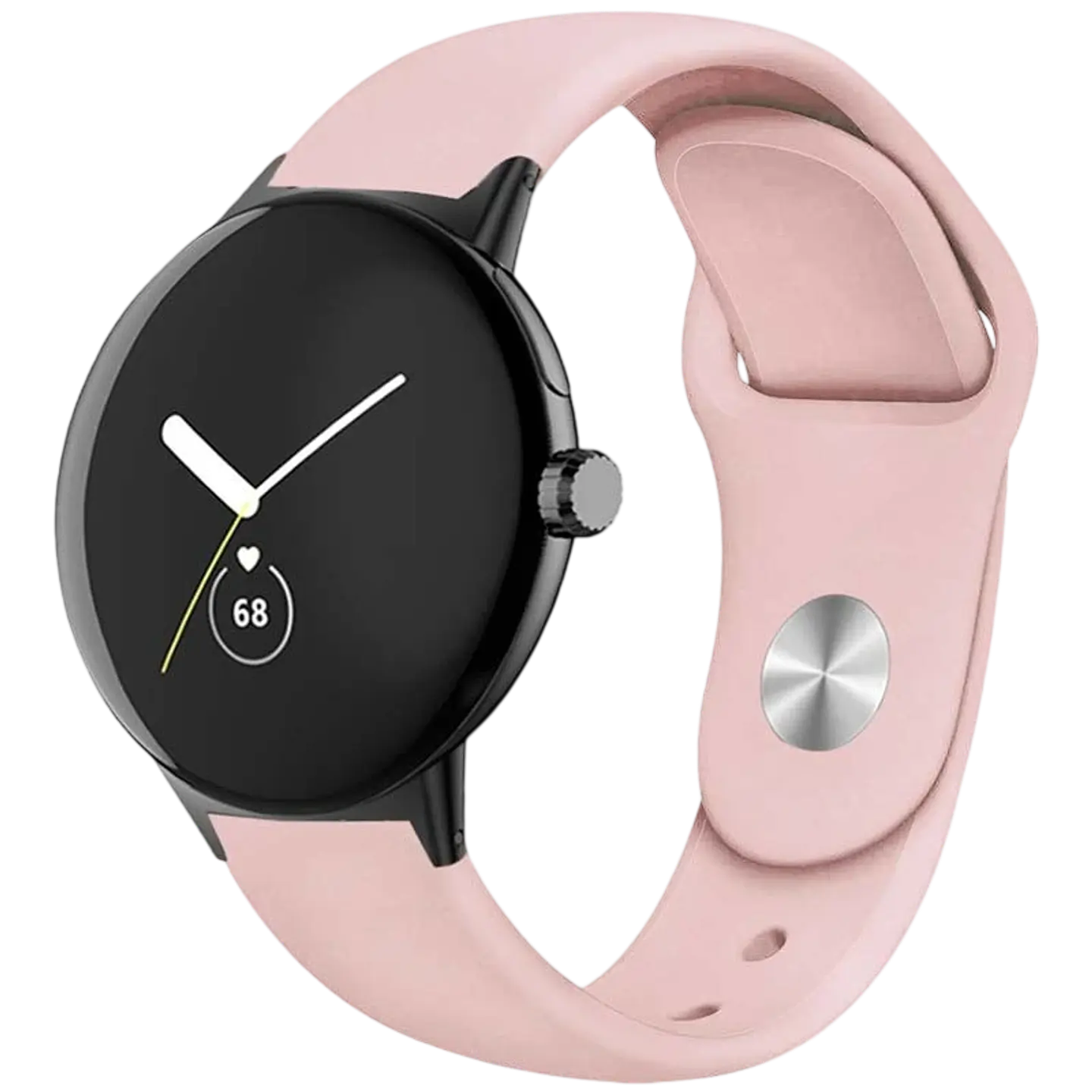 Correa Universal Elegance Silicona 20mm Rosa Claro para Smartwatch Xiaomi/Amazfit/Samsung/Huawei/Realme/Ticwatch 1