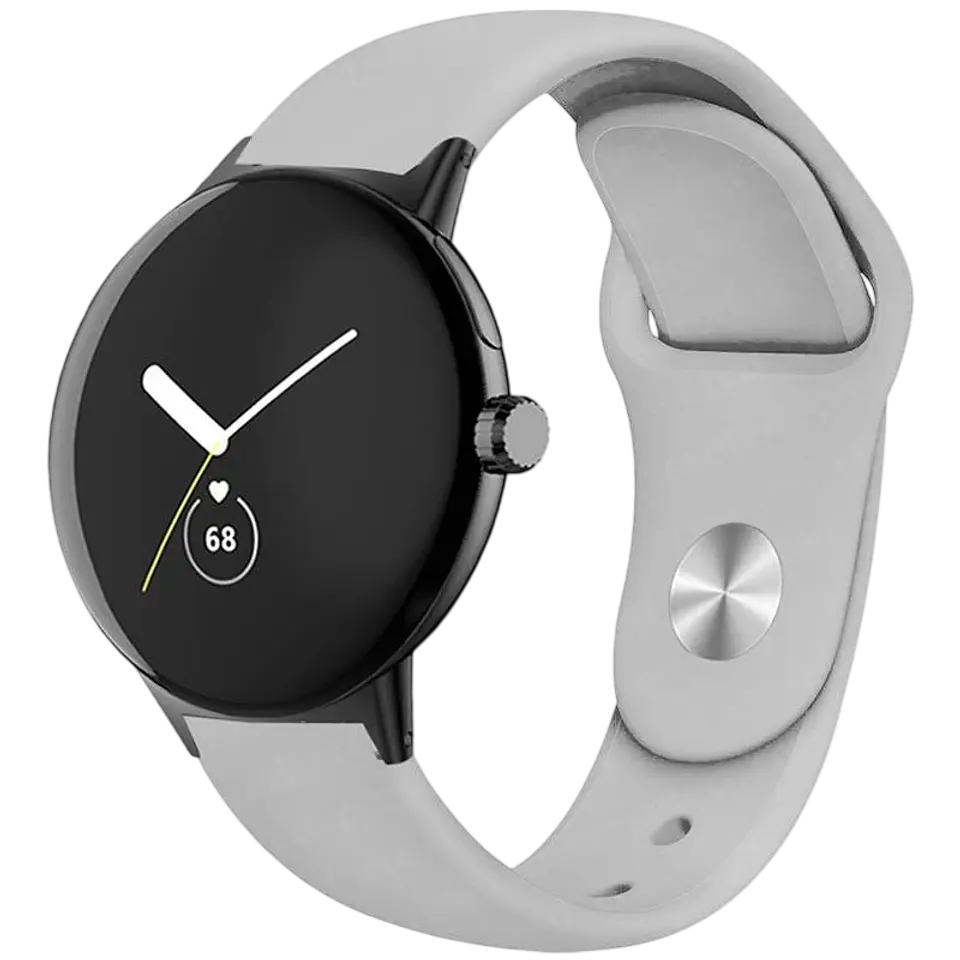 Correa Universal Elegance Silicona 20mm Gris para Smartwatch Xiaomi/Amazfit/Samsung/Huawei/Realme/Ticwatch 1