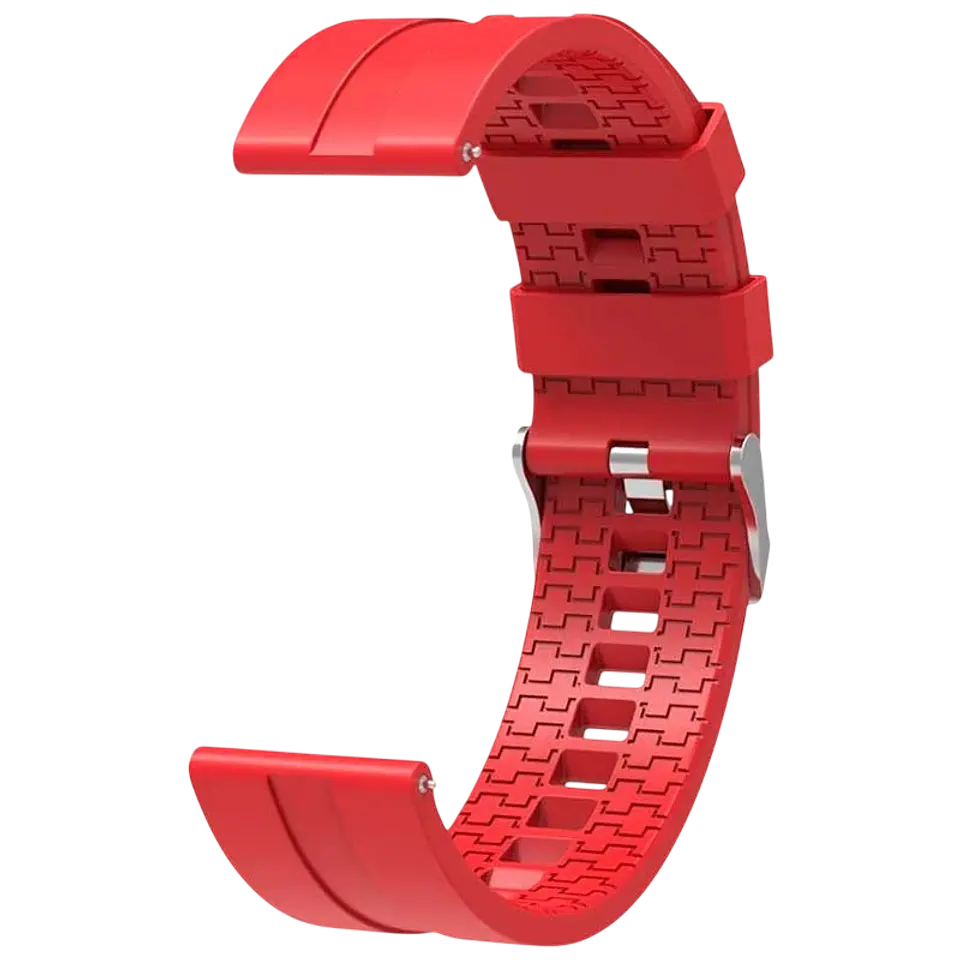 Correa Universal Silicona 22mm Roja para Smartwatch Xiaomi/Amazfit/Samsung/Huawei/Realme/Ticwatch 1