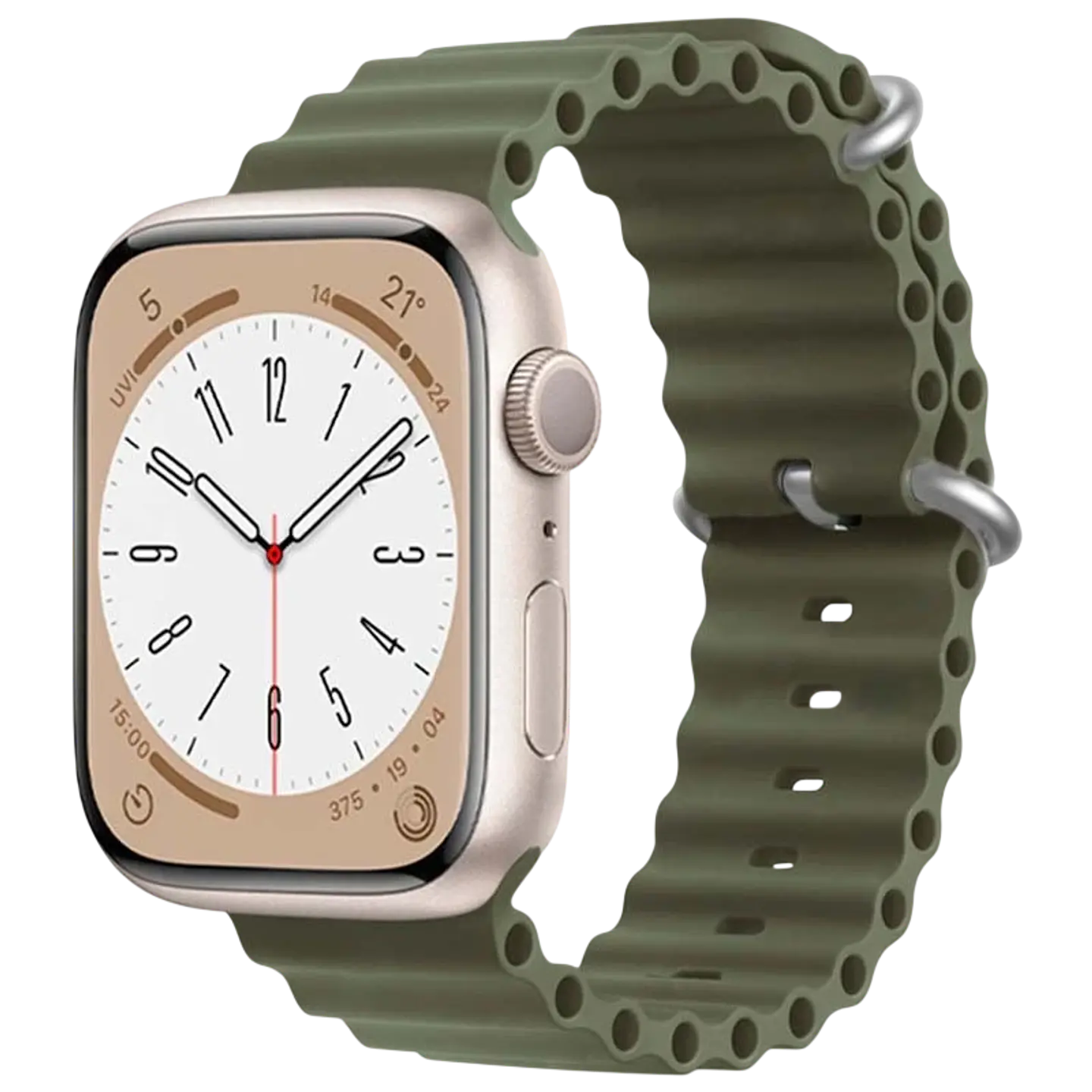 Correa Apple Watch 38/40/41mm Wave Verde Alpino 1