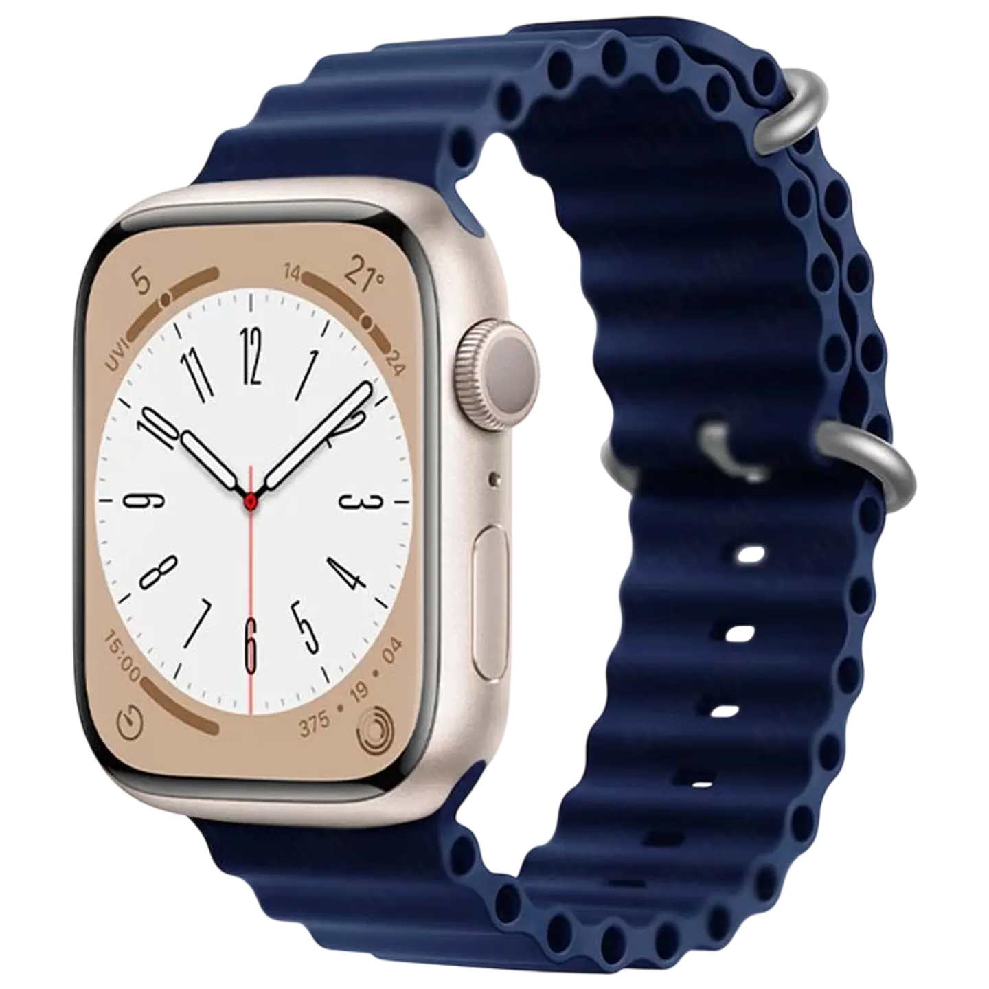 Correa Apple Watch 42/44/45/49mm Wave Azul Oscuro 1
