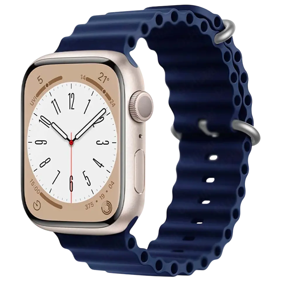 Correa Apple Watch 42/44/45/49mm Wave Azul Oscuro 1