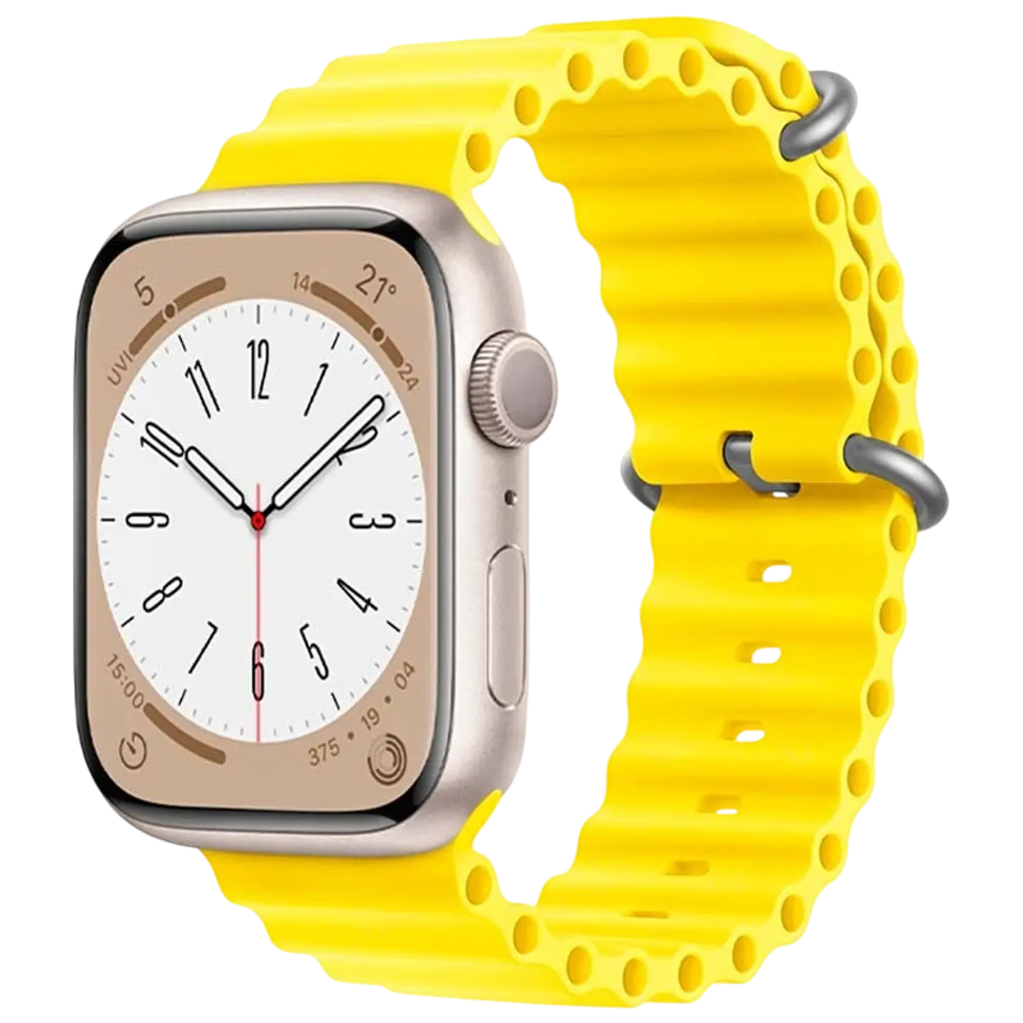 Correa Apple Watch 42/44/45/49mm Wave Amarillo 1
