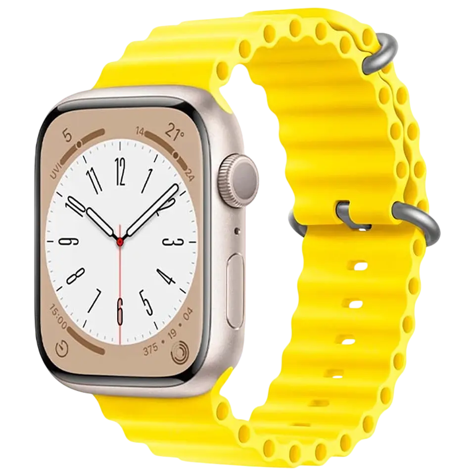 Correa Apple Watch 42/44/45/49mm Wave Amarillo 1