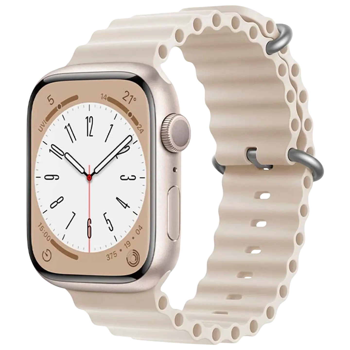 Correa Apple Watch 42/44/45/49mm Wave Blanco Estrella 1