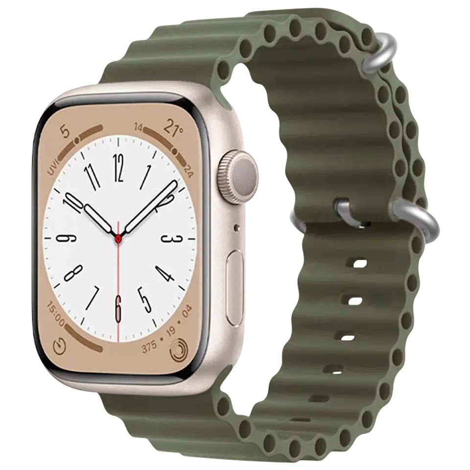 Correa Apple Watch 42/44/45/49mm Wave Verde Alpino 1