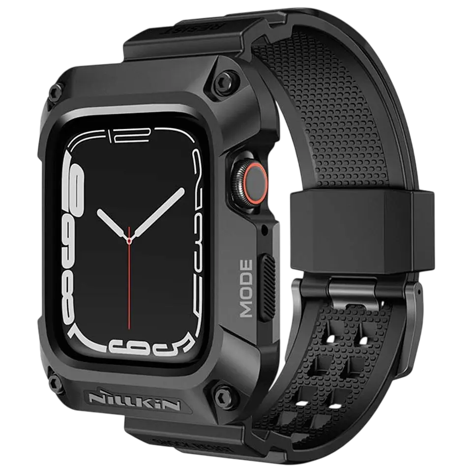 Nillkin Carcasa+Correa DynaGuard Apple Watch 45mm Negro - Compatible con Apple Watch 7/8 1