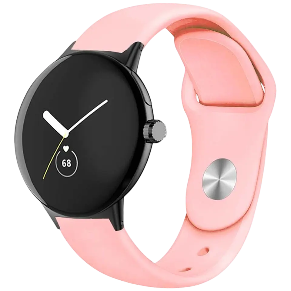 Correa Universal Elegance Silicona 20mm Salmón para Smartwatch Xiaomi/Amazfit/Samsung/Huawei/Realme/Ticwatch 1