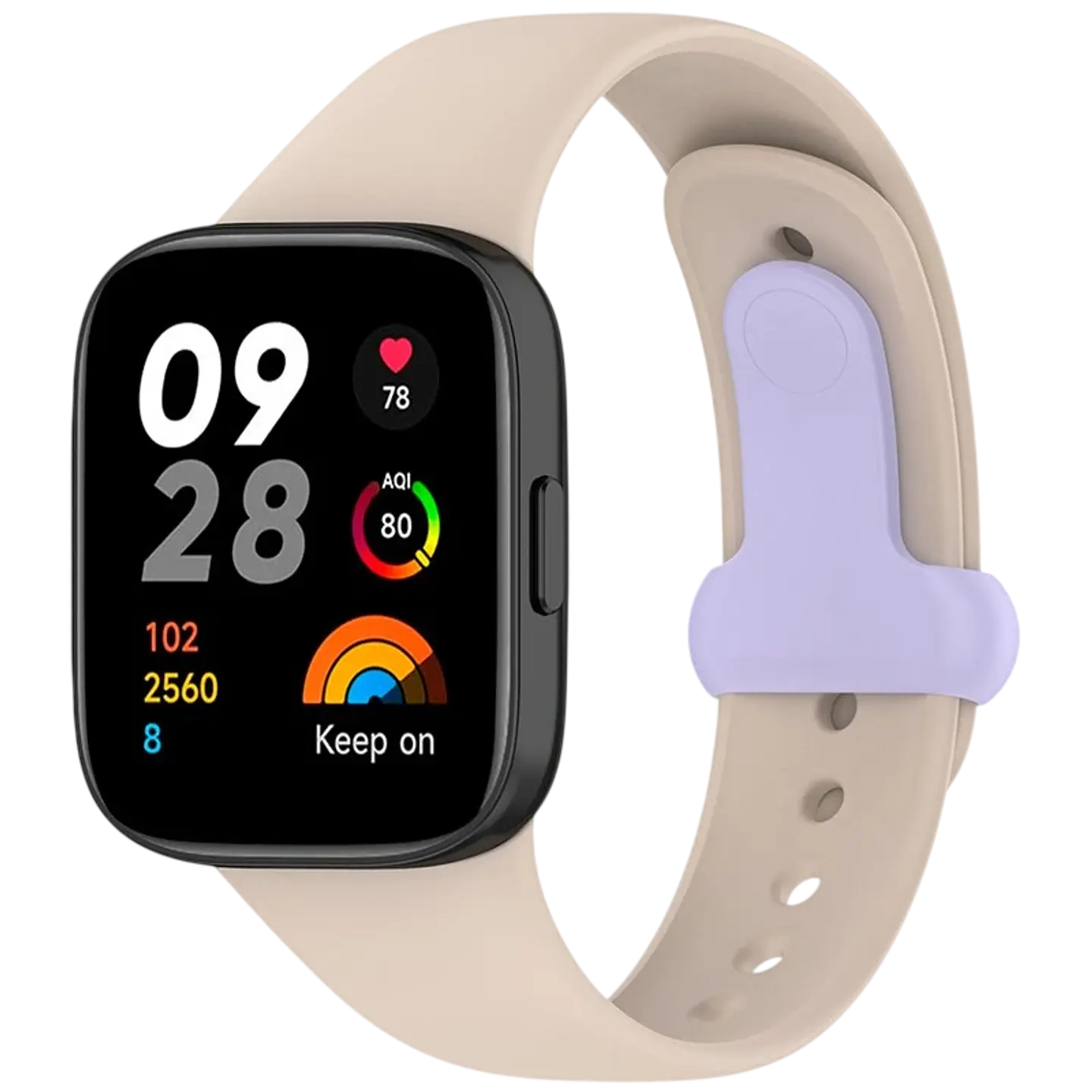 Correa de silicona Xiaomi Redmi Watch 3 Sports Marfil 1
