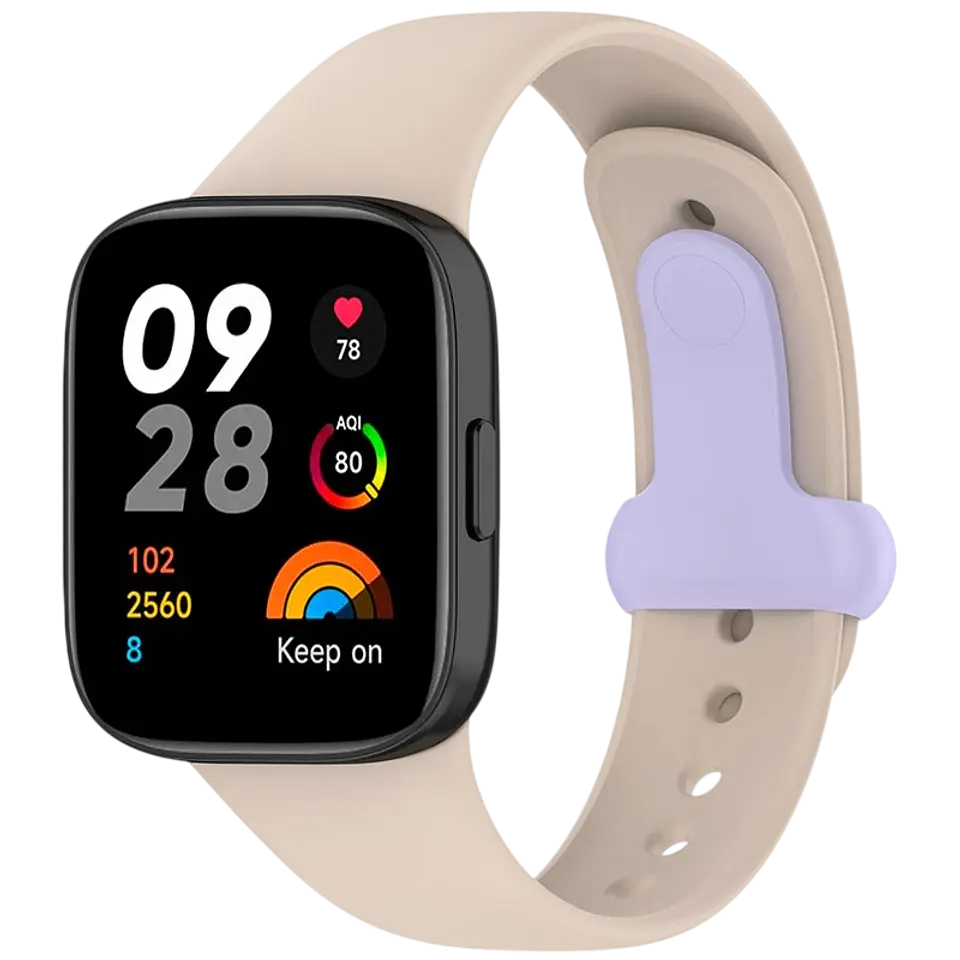 Correa de silicona Xiaomi Redmi Watch 3 Sports Marfil 1