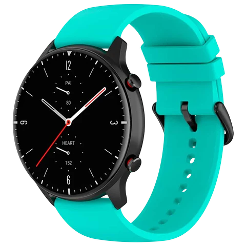 Correa de silicona Universal 22mm Turquesa para Smartwatch Xiaomi/Amazfit/Samsung/Huawei/Realme/Ticwatch