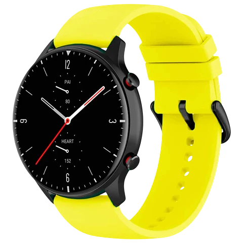 Correa de silicona Universal 22mm Amarillo para Smartwatch Xiaomi/Amazfit/Samsung/Huawei/Realme/Ticwatch