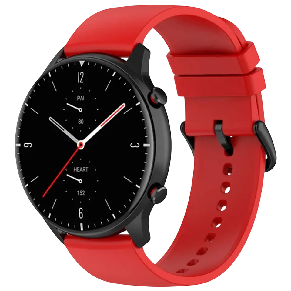Correa de silicona Universal 22mm Rojo para Smartwatch Xiaomi/Amazfit/Samsung/Huawei/Realme/Ticwatch 1