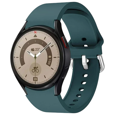 Correa de silicona Samsung Galaxy Watch 4/5/6 Verde Oscuro