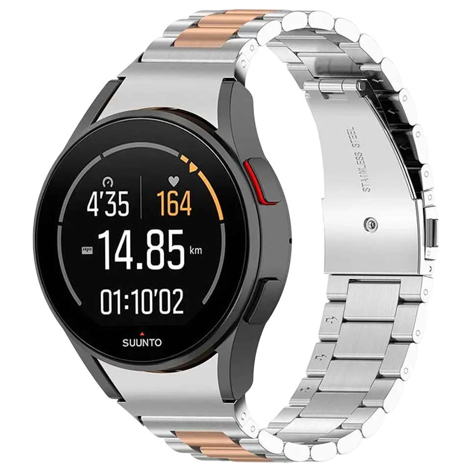 Correa Metal Eslabones Samsung Galaxy Watch 4/5/6 Plata+Dorado Rosa 1