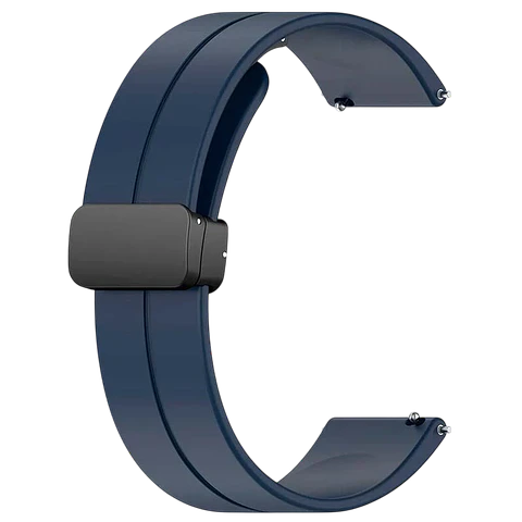 Correa Universal Cierre Magnético 22mm Azul Oscuro para Smartwatch Xiaomi/Amazfit/Samsung/Huawei/Realme/Ticwatch