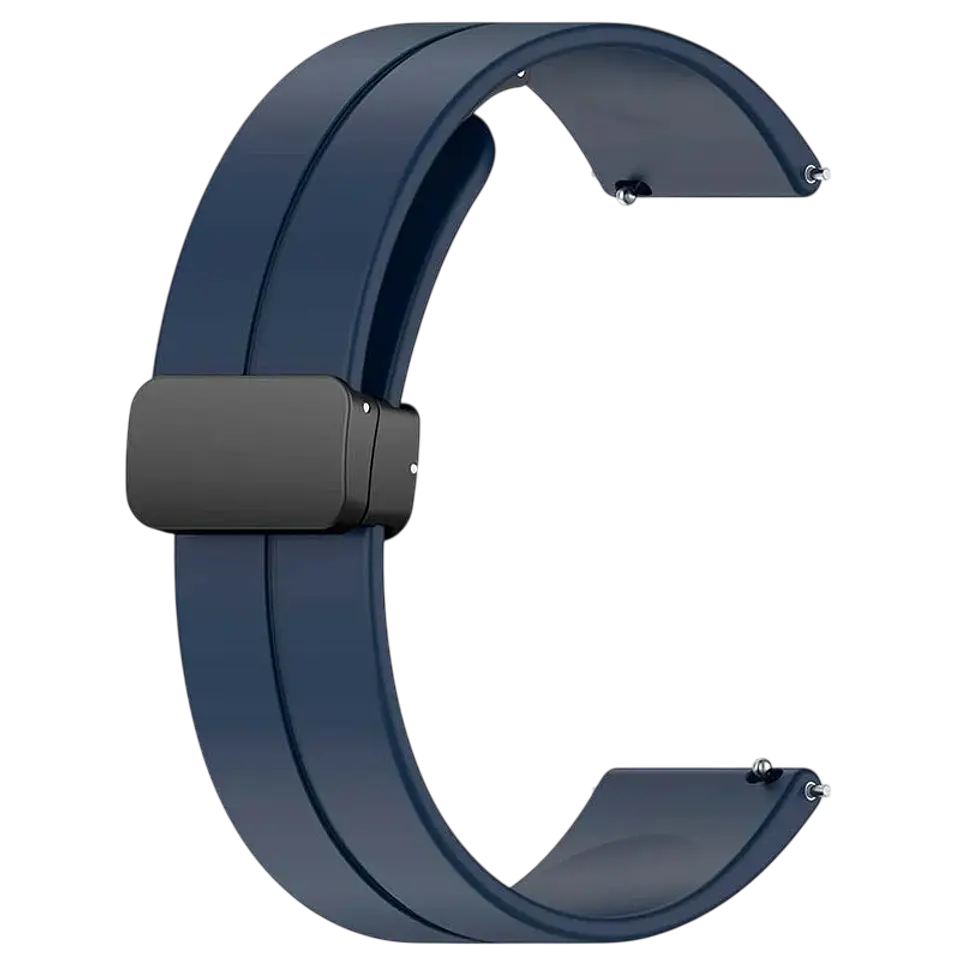 Correa Universal Cierre Magnético 22mm Azul Oscuro para Smartwatch Xiaomi/Amazfit/Samsung/Huawei/Realme/Ticwatch 1