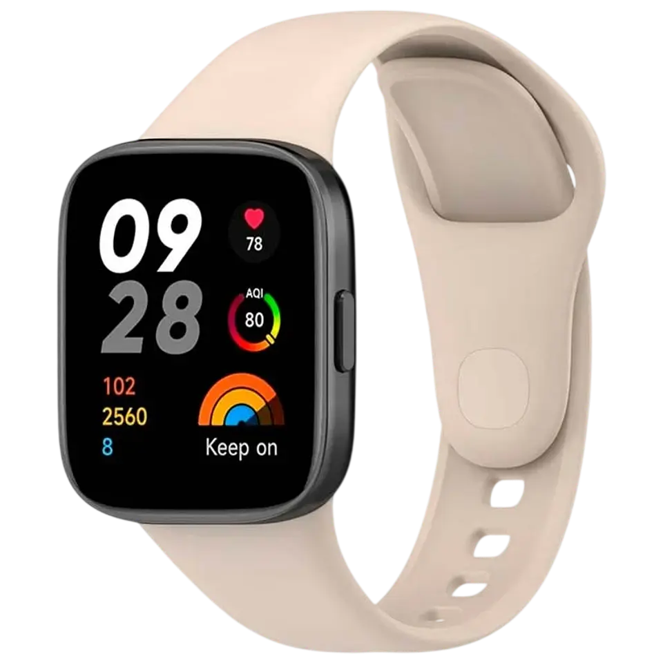 Correa de silicona Xiaomi Redmi Watch 3 Marfil 1