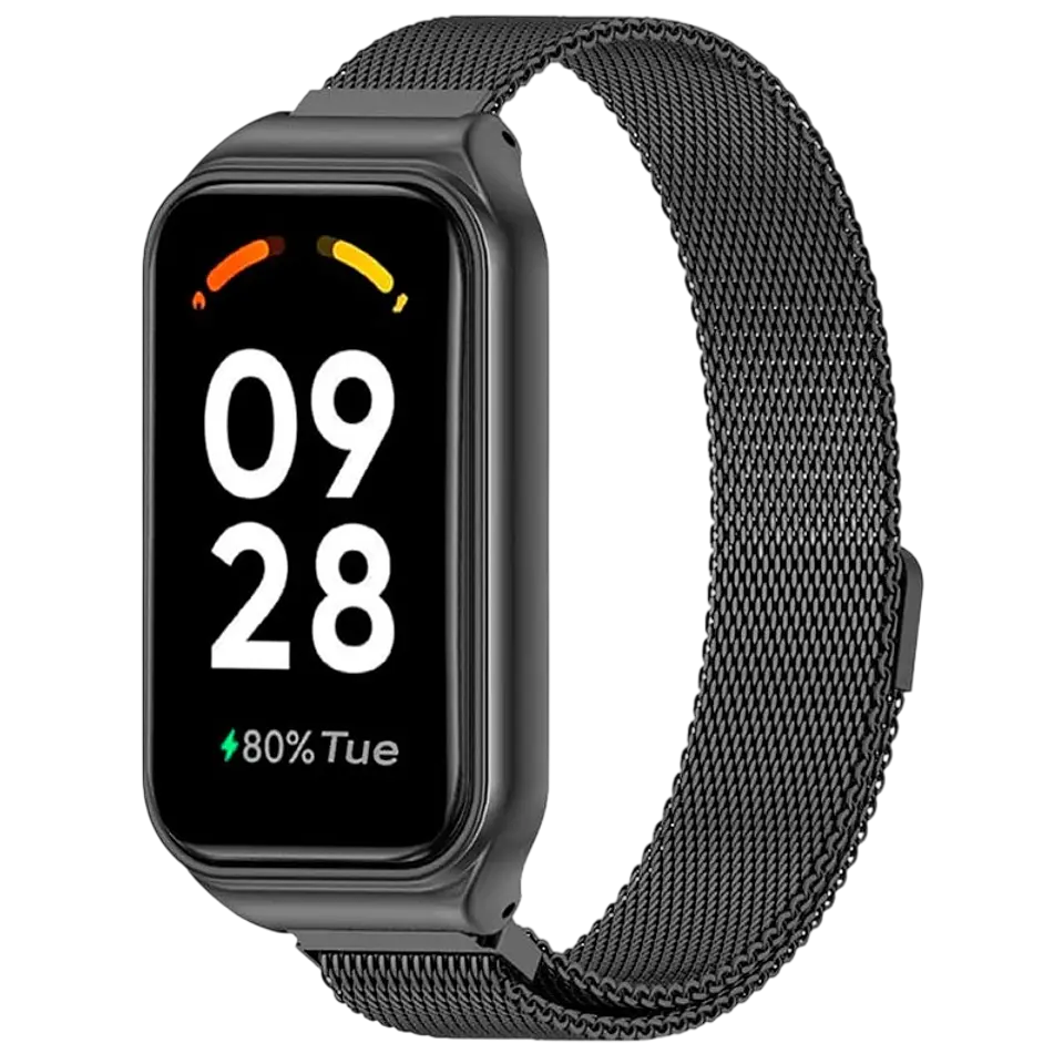 Correa Milanesa Magnética Xiaomi Mi Smart Band 8 Active / Redmi Smart Band 2 Negro 1