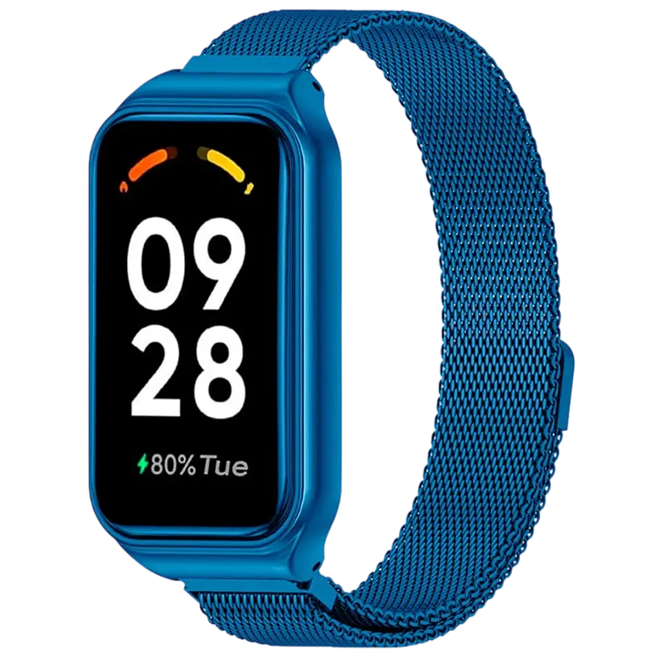 Correa Milanesa Magnética Xiaomi Mi Smart Band 8 Active / Redmi Smart Band 2 Azul 1