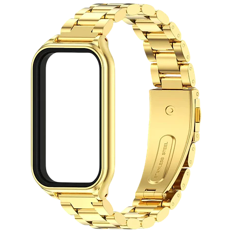 Correa Metal Eslabones Xiaomi Mi Smart Band 8 Active / Redmi Smart Band 2 Dorado