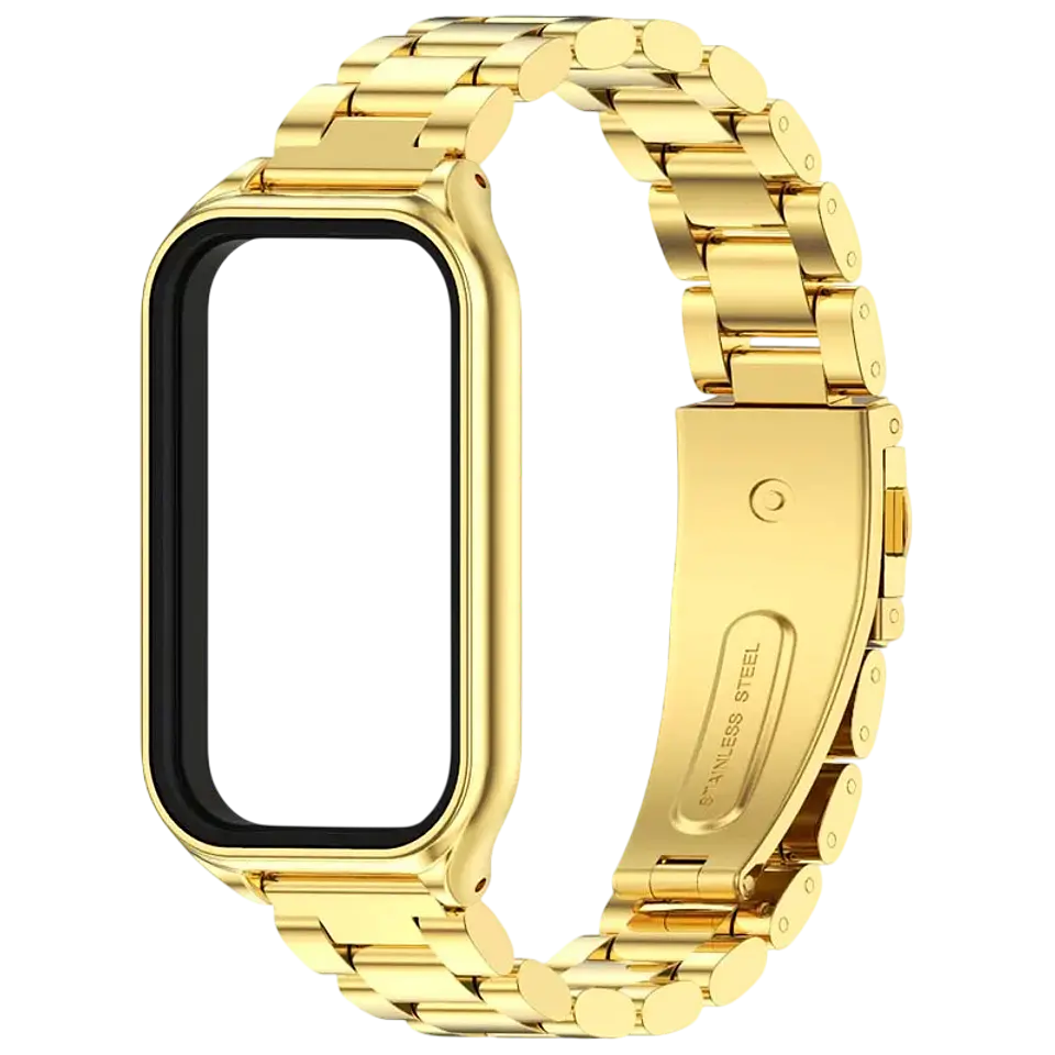 Correa Metal Eslabones Xiaomi Mi Smart Band 8 Active / Redmi Smart Band 2 Dorado 1