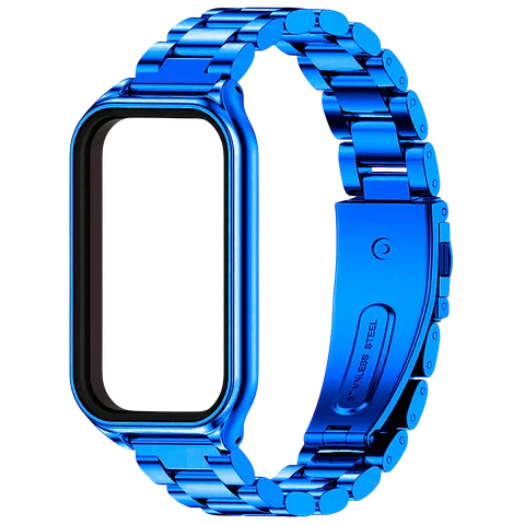 Correa Metal Eslabones Xiaomi Mi Smart Band 8 Active / Redmi Smart Band 2 Azul