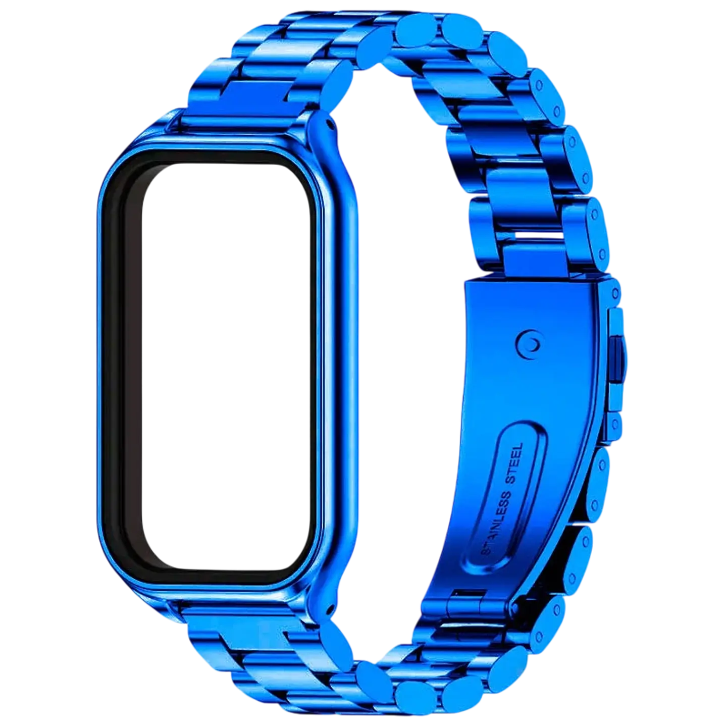 Correa Metal Eslabones Xiaomi Mi Smart Band 8 Active / Redmi Smart Band 2 Azul 1