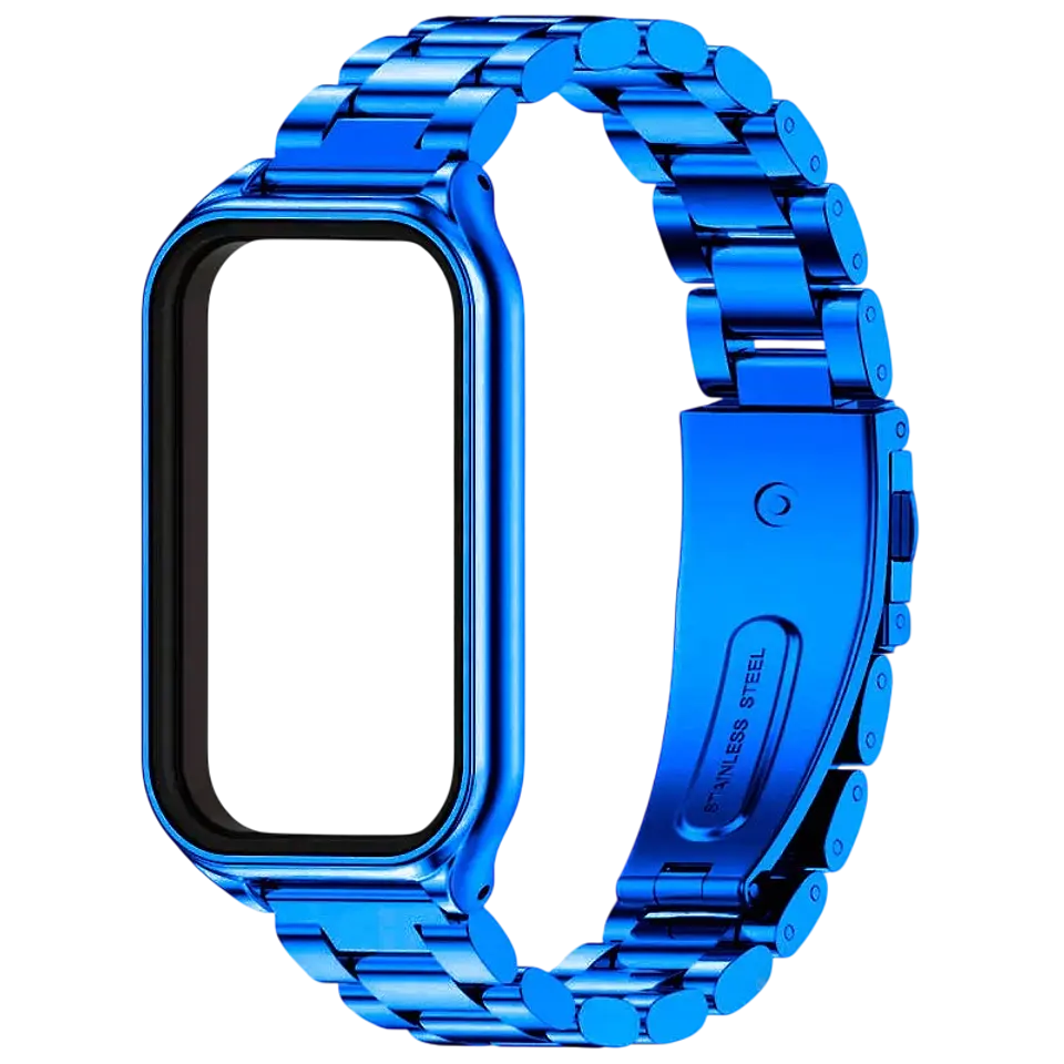 Correa Metal Eslabones Xiaomi Mi Smart Band 8 Active / Redmi Smart Band 2 Azul 1