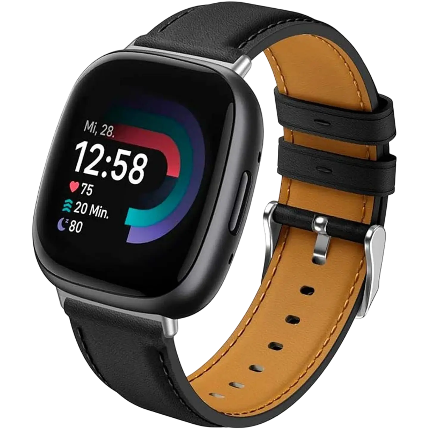 Correa Fitbit Versa 3 / Versa 4 Cuero Negro 1