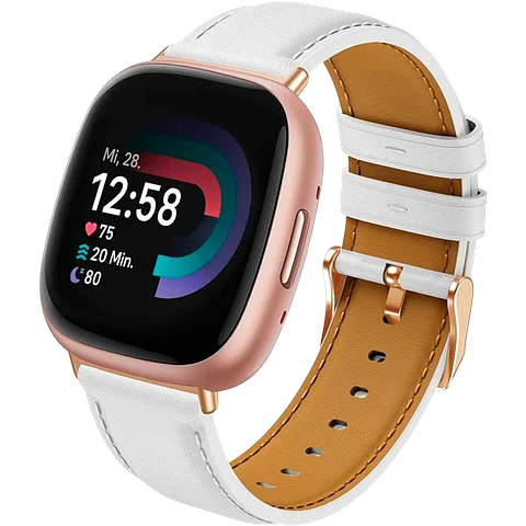 Correa Fitbit Versa 3 / Versa 4 Cuero Blanco