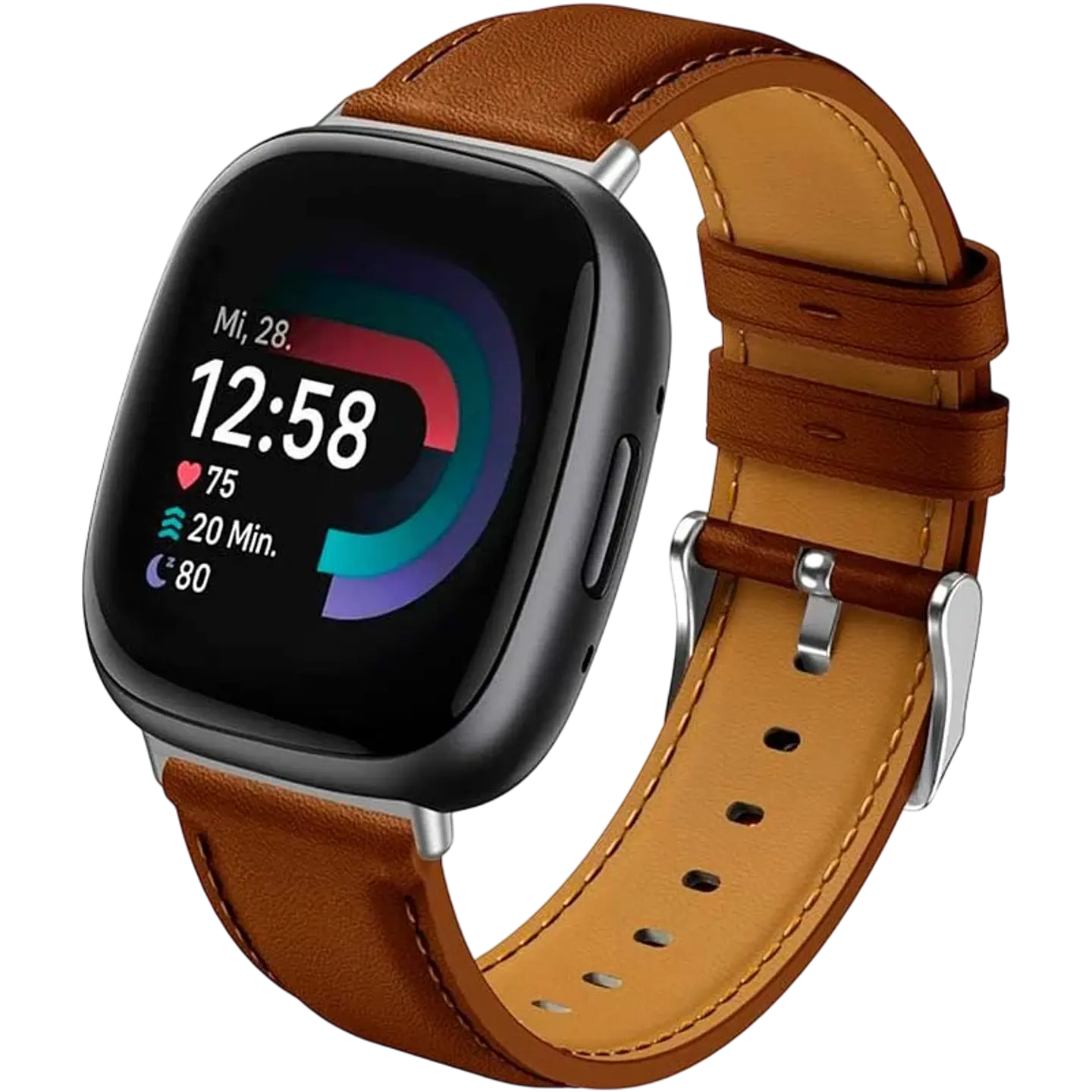 Correa Fitbit Versa 3 / Versa 4 Cuero Marrón 1
